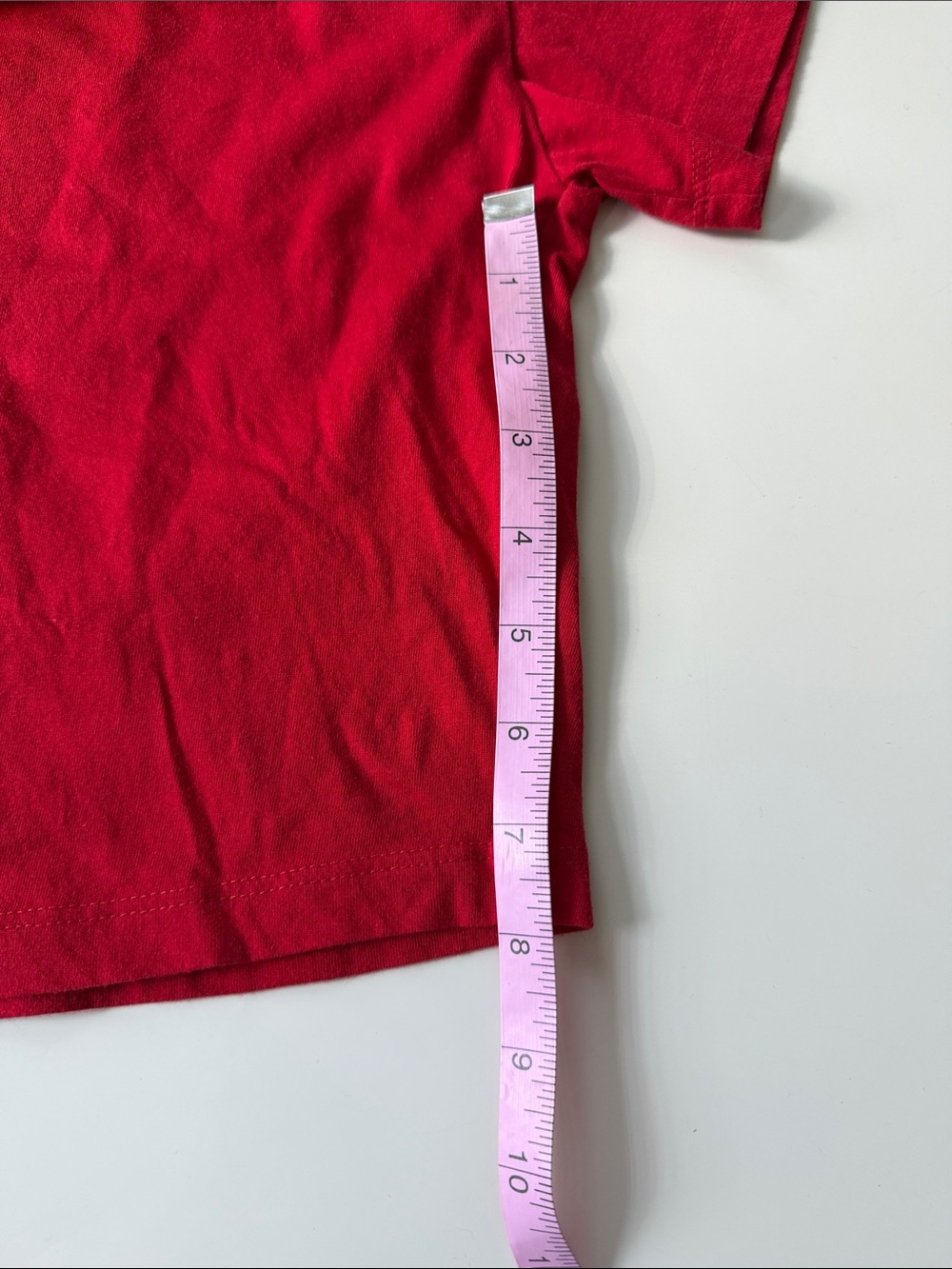 ISA & Ella 100% Organic Cotton Red Crop tee - Picture 3 of 6